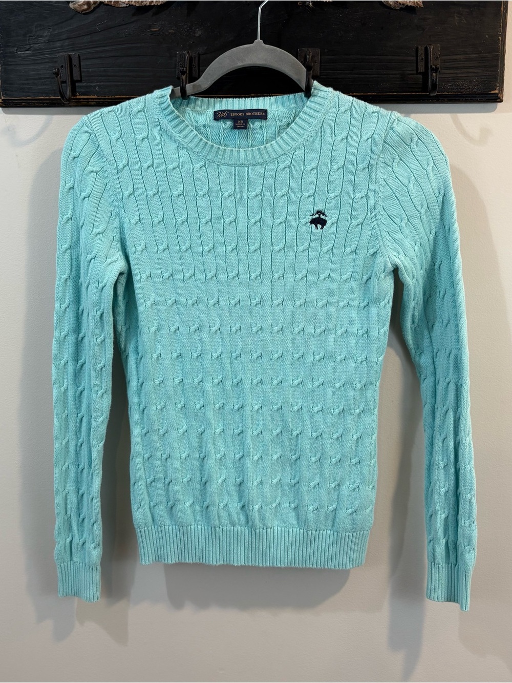 Brooks Brothers Preppy Cable Knit Pullover Sweater Size XS